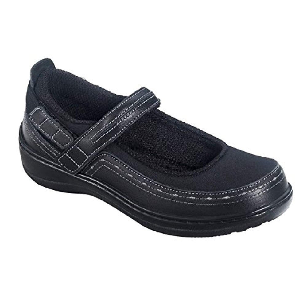 Orthofeet Chickasaw Mary Jane Shoes Women's 11.5B Black Leather Orthopedic NWOB